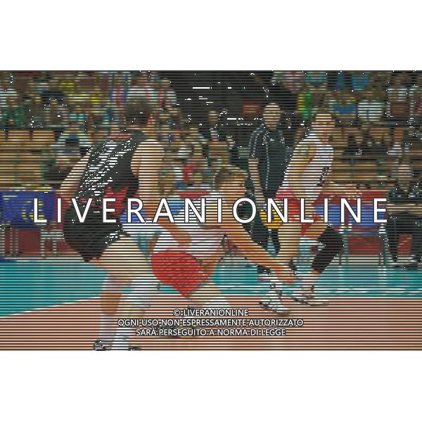 13.09.2014 - Katowice , Spodek , siatkowka , Mistrzostwa Swiata 2014 , grupa F Brazylia (niebieskie) - Kanada (biale) , FIVB Men\'s World Championship , pool F Brazil (blue) - Canada (white) N/Z John Gordon Perrin , Frederic Winters Fot. Karol Bartnik / MPAimages.com / NEWSPIX.PL --- Newspix.pl AG ALDO LIVERANI SAS ONLY ITALY *** Local Caption *** www.newspix.pl mail us: info@newspix.pl call us: 0048 022 23 22 222 --- Polish Picture Agency by Ringier Axel Springer Poland