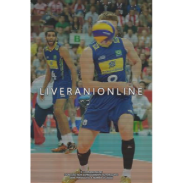 13.09.2014 - Katowice , Spodek , siatkowka , Mistrzostwa Swiata 2014 , grupa F Brazylia (niebieskie) - Kanada (biale) , FIVB Men\'s World Championship , pool F Brazil (blue) - Canada (white) N/Z Murilo Endres Fot. Karol Bartnik / MPAimages.com / NEWSPIX.PL --- Newspix.pl AG ALDO LIVERANI SAS ONLY ITALY *** Local Caption *** www.newspix.pl mail us: info@newspix.pl call us: 0048 022 23 22 222 --- Polish Picture Agency by Ringier Axel Springer Poland