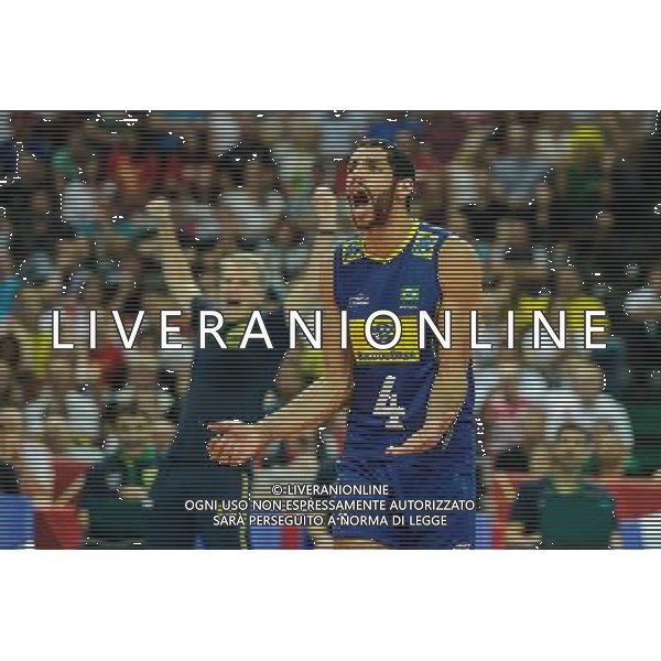 13.09.2014 - Katowice , Spodek , siatkowka , Mistrzostwa Swiata 2014 , grupa F Brazylia (niebieskie) - Kanada (biale) , FIVB Men\'s World Championship , pool F Brazil (blue) - Canada (white) N/Z Wallace De Souza Fot. Karol Bartnik / MPAimages.com / NEWSPIX.PL --- Newspix.pl AG ALDO LIVERANI SAS ONLY ITALY *** Local Caption *** www.newspix.pl mail us: info@newspix.pl call us: 0048 022 23 22 222 --- Polish Picture Agency by Ringier Axel Springer Poland