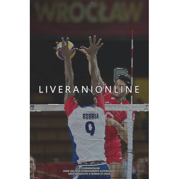 Polska Wroclaw 13 09 2014 Hala Stulecia ul. Wystawowa 1 Druga faza grupy F FIVB Mistrzostwa Swiata w pilce siatkowej mezczyzn Polska 2014 mecz pomiedzy Kuba vs Bulgaria Na zdjeciu: Livan Osoria Rodriguez cuba #9 Todor Skrimov bulgaria #8 Fot: Sebastian Borowski / Newspix.pl Poland Wroclaw 13.09.2014 Century Hall st. Wystawowa 1 Second phase of group F FIVB World Championships in mens volleyball Poland 2014 game between Cuba vs Bulgaria On the picture: Livan Osoria Rodriguez cuba #9 Todor Skrimov bulgaria #8 Photo: Sebastian Borowski / Newspix.pl --- Newspix.pl AG ALDO LIVERANI SAS ONLY ITALY *** Local Caption *** www.newspix.pl mail us: info@newspix.pl call us: 0048 022 23 22 222 --- Polish Picture Agency by Ringier Axel Springer Poland