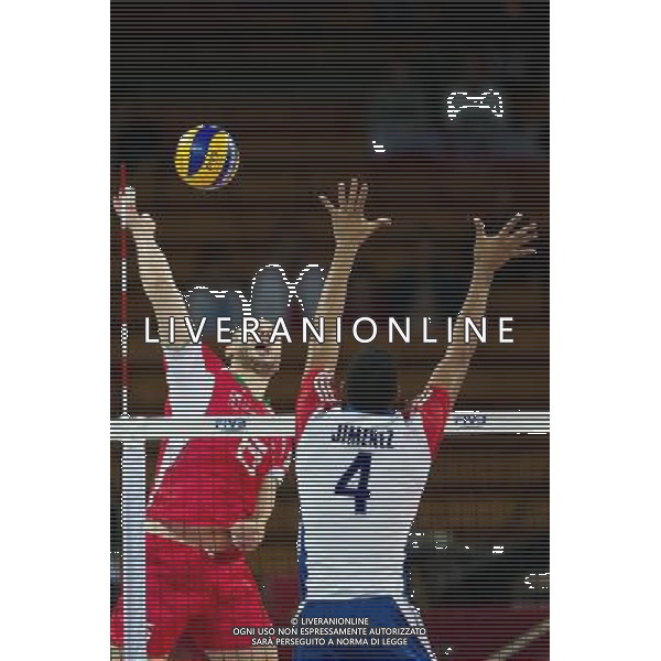 Polska Wroclaw 13 09 2014 Hala Stulecia ul. Wystawowa 1 Druga faza grupy F FIVB Mistrzostwa Swiata w pilce siatkowej mezczyzn Polska 2014 mecz pomiedzy Kuba vs Bulgaria Na zdjeciu: Danail Milushev bulgaria #6 Javier Ernesto Jimenez Scull cuba #4 Fot: Sebastian Borowski / Newspix.pl Poland Wroclaw 13.09.2014 Century Hall st. Wystawowa 1 Second phase of group F FIVB World Championships in mens volleyball Poland 2014 game between Cuba vs Bulgaria On the picture: Danail Milushev bulgaria #6 Javier Ernesto Jimenez Scull cuba #4 Photo: Sebastian Borowski / Newspix.pl --- Newspix.pl AG ALDO LIVERANI SAS ONLY ITALY *** Local Caption *** www.newspix.pl mail us: info@newspix.pl call us: 0048 022 23 22 222 --- Polish Picture Agency by Ringier Axel Springer Poland