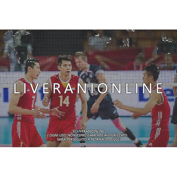 Polska Wroclaw 13 09 2014 Hala Stulecia ul. Wystawowa 1 Druga faza grupy F FIVB Mistrzostwa Swiata w pilce siatkowej mezczyzn Polska 2014 mecz pomiedzy Finlandia vs Chiny Na zdjeciu: Chiny radosc Weijun Zhong china #7 Jingtao Xu china #14 Fot: Sebastian Borowski / Newspix.pl Poland Wroclaw 13.09.2014 Century Hall st. Wystawowa 1 Second phase of group F FIVB World Championships in mens volleyball Poland 2014 game between Finland vs China On the picture: China gladness Weijun Zhong china #7 Jingtao Xu china #14 Photo: Sebastian Borowski / Newspix.pl --- Newspix.pl AG ALDO LIVERANI SAS ONLY ITALY *** Local Caption *** www.newspix.pl mail us: info@newspix.pl call us: 0048 022 23 22 222 --- Polish Picture Agency by Ringier Axel Springer Poland