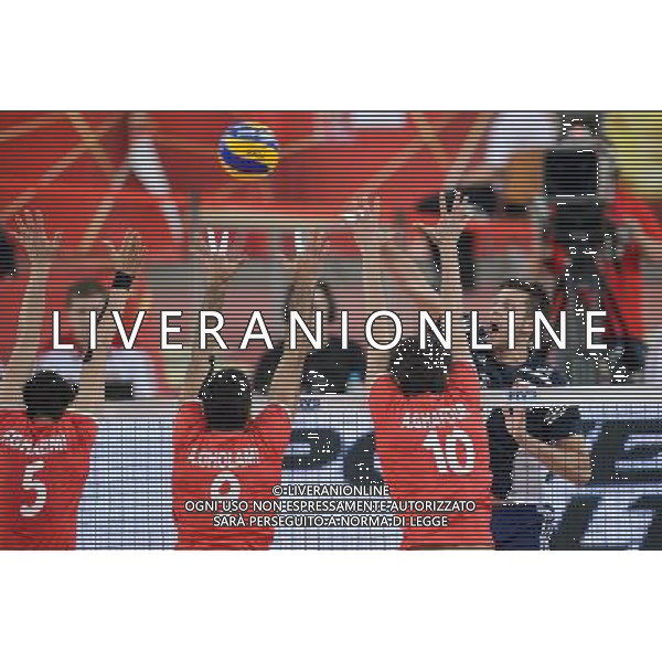 13.09.2014 - Lodz , Atlas Arena , siatkowka , Mistrzostwa Swiata 2014 , grupa E Polska (granatowe) - Iran (czerwone) , FIVB Men\'s World Championship , pool E Poland (navy) - Iran (red) N/Z Farhad Ghaemi , Adel Gholami , Amir Ghafour , Michal Winiarski Fot. Mariusz Palczynski / MPAimages.com / NEWSPIX.PL --- Newspix.pl AG ALDO LIVERANI SAS ONLY ITALY *** Local Caption *** www.newspix.pl mail us: info@newspix.pl call us: 0048 022 23 22 222 --- Polish Picture Agency by Ringier Axel Springer Poland