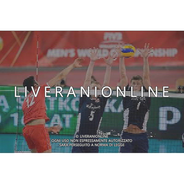 13.09.2014 - Lodz , Atlas Arena , siatkowka , Mistrzostwa Swiata 2014 , grupa E Polska (granatowe) - Iran (czerwone) , FIVB Men\'s World Championship , pool E Poland (navy) - Iran (red) N/Z Mojtaba Mirzajanpour , Pawel Zagumny , Karol Klos Fot. Mariusz Palczynski / MPAimages.com / NEWSPIX.PL --- Newspix.pl AG ALDO LIVERANI SAS ONLY ITALY *** Local Caption *** www.newspix.pl mail us: info@newspix.pl call us: 0048 022 23 22 222 --- Polish Picture Agency by Ringier Axel Springer Poland