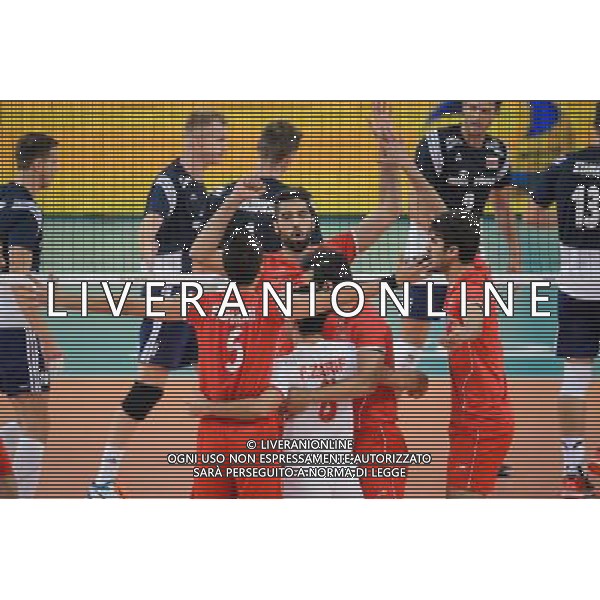 13.09.2014 - Lodz , Atlas Arena , siatkowka , Mistrzostwa Swiata 2014 , grupa E Polska (granatowe) - Iran (czerwone) , FIVB Men\'s World Championship , pool E Poland (navy) - Iran (red) N/Z Reprezentacja Iranu Fot. Mariusz Palczynski / MPAimages.com / NEWSPIX.PL --- Newspix.pl AG ALDO LIVERANI SAS ONLY ITALY *** Local Caption *** www.newspix.pl mail us: info@newspix.pl call us: 0048 022 23 22 222 --- Polish Picture Agency by Ringier Axel Springer Poland
