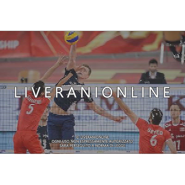 13.09.2014 - Lodz , Atlas Arena , siatkowka , Mistrzostwa Swiata 2014 , grupa E Polska (granatowe) - Iran (czerwone) , FIVB Men\'s World Championship , pool E Poland (navy) - Iran (red) N/Z Farhad Ghaemi , Piotr Nowakowski , Mousavi Eraghi Seyed Mohammad Fot. Mariusz Palczynski / MPAimages.com / NEWSPIX.PL --- Newspix.pl AG ALDO LIVERANI SAS ONLY ITALY *** Local Caption *** www.newspix.pl mail us: info@newspix.pl call us: 0048 022 23 22 222 --- Polish Picture Agency by Ringier Axel Springer Poland