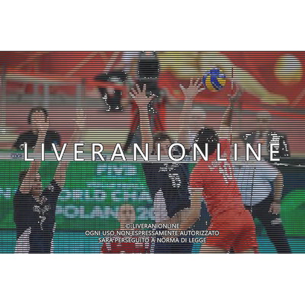 13.09.2014 - Lodz , Atlas Arena , siatkowka , Mistrzostwa Swiata 2014 , grupa E Polska (granatowe) - Iran (czerwone) , FIVB Men\'s World Championship , pool E Poland (navy) - Iran (red) N/Z Karol Klos , Michal Kubiak , Amir Ghafour Fot. Mariusz Palczynski / MPAimages.com / NEWSPIX.PL --- Newspix.pl AG ALDO LIVERANI SAS ONLY ITALY *** Local Caption *** www.newspix.pl mail us: info@newspix.pl call us: 0048 022 23 22 222 --- Polish Picture Agency by Ringier Axel Springer Poland