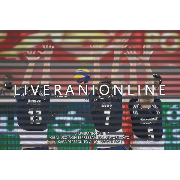 13.09.2014 - Lodz , Atlas Arena , siatkowka , Mistrzostwa Swiata 2014 , grupa E Polska (granatowe) - Iran (czerwone) , FIVB Men\'s World Championship , pool E Poland (navy) - Iran (red) N/Z Michal Kubiak , Karol Klos , Pawel Zagumny Fot. Mariusz Palczynski / MPAimages.com / NEWSPIX.PL --- Newspix.pl AG ALDO LIVERANI SAS ONLY ITALY *** Local Caption *** www.newspix.pl mail us: info@newspix.pl call us: 0048 022 23 22 222 --- Polish Picture Agency by Ringier Axel Springer Poland