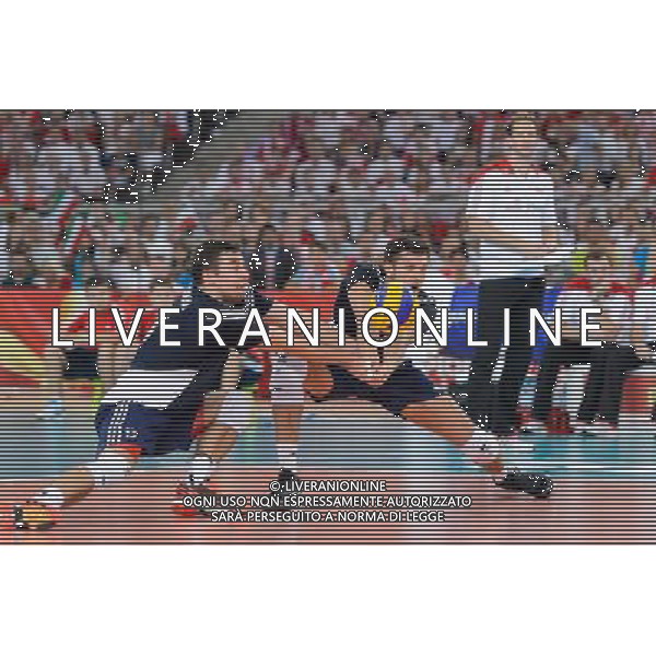 13.09.2014 - Lodz , Atlas Arena , siatkowka , Mistrzostwa Swiata 2014 , grupa E Polska (granatowe) - Iran (czerwone) , FIVB Men\'s World Championship , pool E Poland (navy) - Iran (red) N/Z Michal Kubiak , Michal Winiarski Fot. Mariusz Palczynski / MPAimages.com / NEWSPIX.PL --- Newspix.pl AG ALDO LIVERANI SAS ONLY ITALY *** Local Caption *** www.newspix.pl mail us: info@newspix.pl call us: 0048 022 23 22 222 --- Polish Picture Agency by Ringier Axel Springer Poland