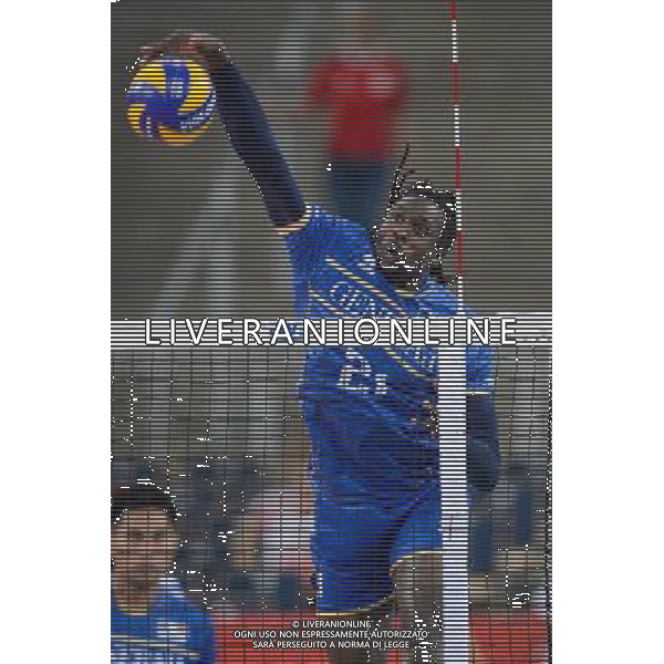 13.09.2014 - Lodz , Atlas Arena , siatkowka , Mistrzostwa Swiata 2014 , grupa E Serbia (biale) - Francja (granatowe) , FIVB Men\'s World Championship , pool E Serbia (white) - France (navy) N/Z Mory Sidibe Fot. Mariusz Palczynski / MPAimages.com / NEWSPIX.PL --- Newspix.pl AG ALDO LIVERANI SAS ONLY ITALY *** Local Caption *** www.newspix.pl mail us: info@newspix.pl call us: 0048 022 23 22 222 --- Polish Picture Agency by Ringier Axel Springer Poland