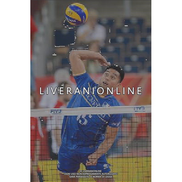 13.09.2014 - Lodz , Atlas Arena , siatkowka , Mistrzostwa Swiata 2014 , grupa E Serbia (biale) - Francja (granatowe) , FIVB Men\'s World Championship , pool E Serbia (white) - France (navy) N/Z Samuel Tuia Fot. Mariusz Palczynski / MPAimages.com / NEWSPIX.PL --- Newspix.pl AG ALDO LIVERANI SAS ONLY ITALY *** Local Caption *** www.newspix.pl mail us: info@newspix.pl call us: 0048 022 23 22 222 --- Polish Picture Agency by Ringier Axel Springer Poland