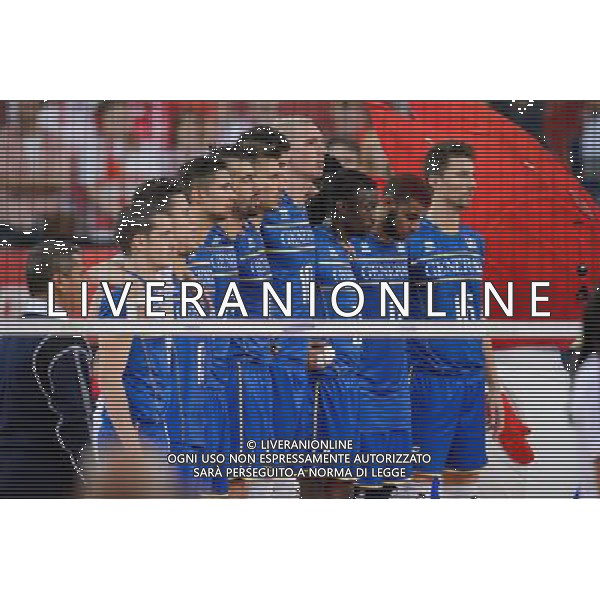 13.09.2014 - Lodz , Atlas Arena , siatkowka , Mistrzostwa Swiata 2014 , grupa E Serbia (biale) - Francja (granatowe) , FIVB Men\'s World Championship , pool E Serbia (white) - France (navy) N/Z Reprezentacja Francji Fot. Mariusz Palczynski / MPAimages.com / NEWSPIX.PL --- Newspix.pl AG ALDO LIVERANI SAS ONLY ITALY *** Local Caption *** www.newspix.pl mail us: info@newspix.pl call us: 0048 022 23 22 222 --- Polish Picture Agency by Ringier Axel Springer Poland
