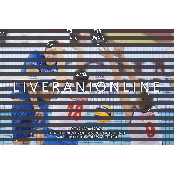 13.09.2014 - Lodz , Atlas Arena , siatkowka , Mistrzostwa Swiata 2014 , grupa E Serbia (biale) - Francja (granatowe) , FIVB Men\'s World Championship , pool E Serbia (white) - France (navy) N/Z Nicolas Le Goff , Marko Podrascanin , Nikola Jovovic Fot. Mariusz Palczynski / MPAimages.com / NEWSPIX.PL --- Newspix.pl AG ALDO LIVERANI SAS ONLY ITALY *** Local Caption *** www.newspix.pl mail us: info@newspix.pl call us: 0048 022 23 22 222 --- Polish Picture Agency by Ringier Axel Springer Poland
