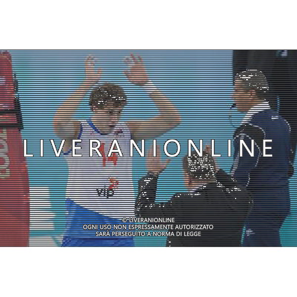 13.09.2014 - Lodz , Atlas Arena , siatkowka , Mistrzostwa Swiata 2014 , grupa E Serbia (biale) - Francja (granatowe) , FIVB Men\'s World Championship , pool E Serbia (white) - France (navy) N/Z Aleksandra Atanasijevic , Igor Kolakovic Fot. Mariusz Palczynski / MPAimages.com / NEWSPIX.PL --- Newspix.pl AG ALDO LIVERANI SAS ONLY ITALY *** Local Caption *** www.newspix.pl mail us: info@newspix.pl call us: 0048 022 23 22 222 --- Polish Picture Agency by Ringier Axel Springer Poland