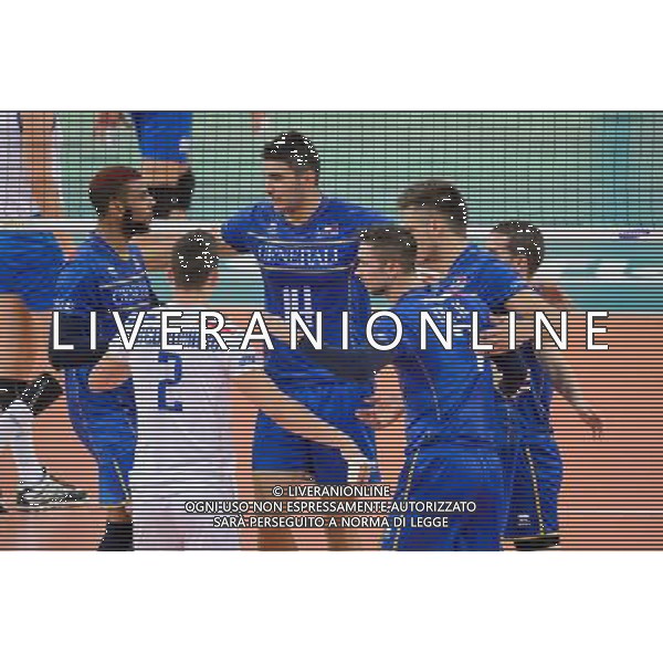 13.09.2014 - Lodz , Atlas Arena , siatkowka , Mistrzostwa Swiata 2014 , grupa E Serbia (biale) - Francja (granatowe) , FIVB Men\'s World Championship , pool E Serbia (white) - France (navy) N/Z Reprezentacja Francji Fot. Mariusz Palczynski / MPAimages.com / NEWSPIX.PL --- Newspix.pl AG ALDO LIVERANI SAS ONLY ITALY *** Local Caption *** www.newspix.pl mail us: info@newspix.pl call us: 0048 022 23 22 222 --- Polish Picture Agency by Ringier Axel Springer Poland