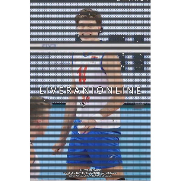 13.09.2014 - Lodz , Atlas Arena , siatkowka , Mistrzostwa Swiata 2014 , grupa E Serbia (biale) - Francja (granatowe) , FIVB Men\'s World Championship , pool E Serbia (white) - France (navy) N/Z Aleksandar Atanasijevic Fot. Mariusz Palczynski / MPAimages.com / NEWSPIX.PL --- Newspix.pl AG ALDO LIVERANI SAS ONLY ITALY *** Local Caption *** www.newspix.pl mail us: info@newspix.pl call us: 0048 022 23 22 222 --- Polish Picture Agency by Ringier Axel Springer Poland
