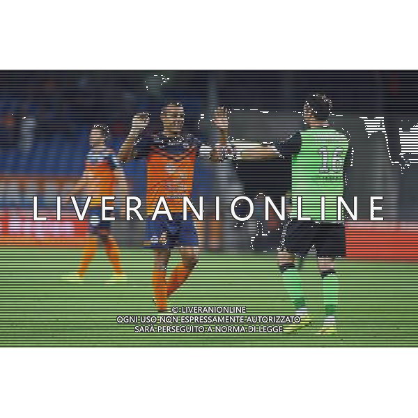 joie Geoffrey JOURDREN / Vitorino HILTON - 13.09.2014 - Montpellier / Lorient - 5eme journee de Ligue 1 Photo : Nicolas Guyonnet / Icon Sport ag aldo liverani sas only italy