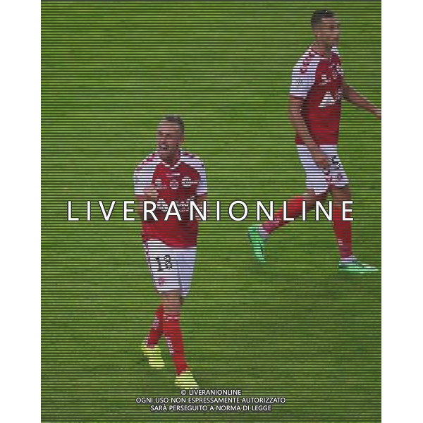 Joie Gaetan COURTET - 13.09.2014 - Reims / Toulouse - 5eme journee de Ligue 1 Photo : Dave Winter / Icon Sport AG ALDO LIVERANI SAS ONLY ITALY