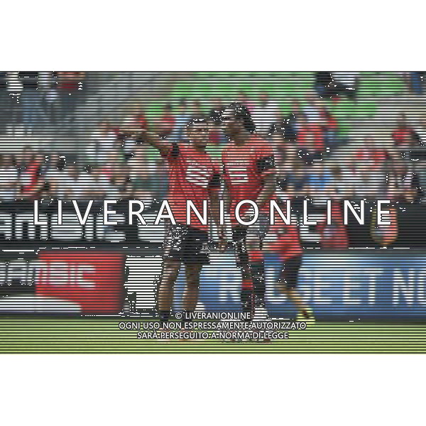 Steven MOREIRA / Mahamadou HABIBOU - 13.09.2014 - Rennes / Paris Saint Germain - 5eme journee de Ligue 1 Photo : Fred Porcu / Icon Sport AG ALDO LIVERANI SAS ONLY ITALY