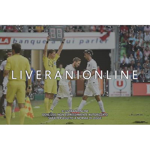 Yohan CABAYE / Javier PASTORE - 13.09.2014 - Rennes / Paris Saint Germain - 5eme journee de Ligue 1 Photo : Fred Porcu / Icon Sport AG ALDO LIVERANI SAS ONLY ITALY