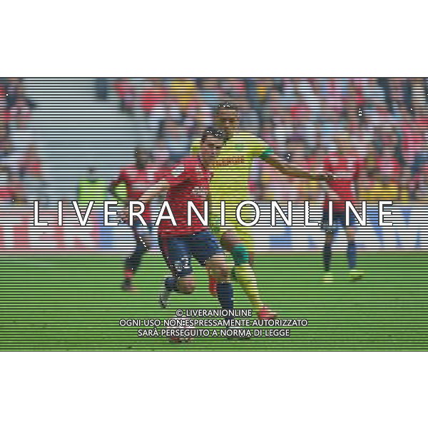 Sebastien CORCHIA / Yacine BAMMOU - 14.09.2014 - Lille / Nantes - 5eme journee de Ligue 1 Photo : Dave Winter / Icon Sport AG ALDO LIVERANI SAS ONLY ITALY