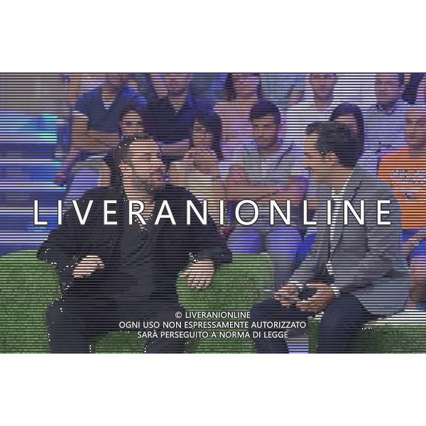 Milano corso Sempione studi RAI 14-09-2014 trasmissione Quelli che il calcio nella foto :Nicola Savino, Costantino Della Gherardesca A.Gazzaniga/Ag.Liverani 