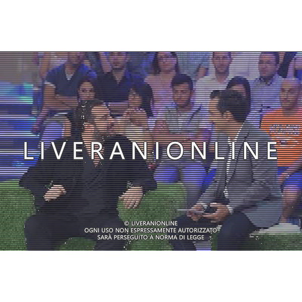 Milano corso Sempione studi RAI 14-09-2014 trasmissione Quelli che il calcio nella foto :Nicola Savino, Costantino Della Gherardesca A.Gazzaniga/Ag.Liverani 