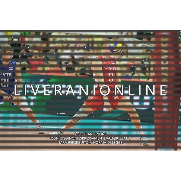 14.09.2014 - Katowice , Spodek , siatkowka , Mistrzostwa Swiata 2014 , grupa F Brazylia (zolte) - Rosja (czerwone) , FIVB Men\'s World Championship , pool F Brazil (yellow) - Russia (red) N/Z Valentin Golubev , Alexey Spiridonov Fot. Karol Bartnik / MPAimages.com / NEWSPIX.PL --- Newspix.pl AG ALDO LIVERANI SAS ONLY ITALY *** Local Caption *** www.newspix.pl mail us: info@newspix.pl call us: 0048 022 23 22 222 --- Polish Picture Agency by Ringier Axel Springer Poland