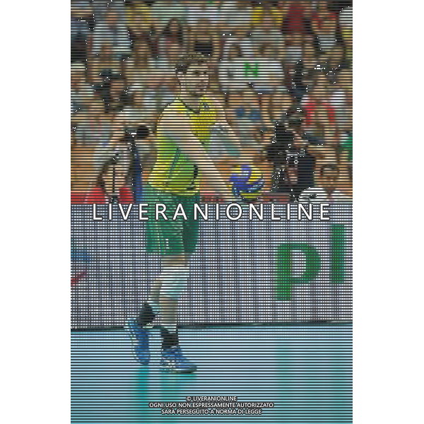 14.09.2014 - Katowice , Spodek , siatkowka , Mistrzostwa Swiata 2014 , grupa F Brazylia (zolte) - Rosja (czerwone) , FIVB Men\'s World Championship , pool F Brazil (yellow) - Russia (red) N/Z Bruno Mossa Rezende Fot. Karol Bartnik / MPAimages.com / NEWSPIX.PL --- Newspix.pl AG ALDO LIVERANI SAS ONLY ITALY *** Local Caption *** www.newspix.pl mail us: info@newspix.pl call us: 0048 022 23 22 222 --- Polish Picture Agency by Ringier Axel Springer Poland