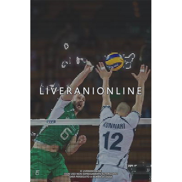 Polska Wroclaw 14 09 2014 Hala Stulecia ul. Wystawowa 1 Druga faza grupy F FIVB Mistrzostwa Swiata w pilce siatkowej mezczyzn Polska 2014 mecz pomiedzy Finlandia vs Bulgaria Na zdjeciu: Danail Milushev bulgaria #6 Olli Kunnari finland #12 Fot: Sebastian Borowski / Newspix.pl Poland Wroclaw 14.09.2014 Century Hall st. Wystawowa 1 Second phase of group F FIVB World Championships in mens volleyball Poland 2014 game between Finland vs Bulgaria On the picture: Danail Milushev bulgaria #6 Olli Kunnari finland #12 Photo: Sebastian Borowski / Newspix.pl --- Newspix.pl AG ALDO LIVERANI SAS ONLY ITALY *** Local Caption *** www.newspix.pl mail us: info@newspix.pl call us: 0048 022 23 22 222 --- Polish Picture Agency by Ringier Axel Springer Poland