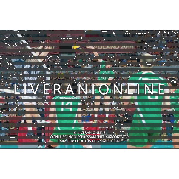 Polska Wroclaw 14 09 2014 Hala Stulecia ul. Wystawowa 1 Druga faza grupy F FIVB Mistrzostwa Swiata w pilce siatkowej mezczyzn Polska 2014 mecz pomiedzy Finlandia vs Bulgaria Na zdjeciu: Todor Aleksiev bulgaria #15 Fot: Sebastian Borowski / Newspix.pl Poland Wroclaw 14.09.2014 Century Hall st. Wystawowa 1 Second phase of group F FIVB World Championships in mens volleyball Poland 2014 game between Finland vs Bulgaria On the picture: Todor Aleksiev bulgaria #15 Photo: Sebastian Borowski / Newspix.pl --- Newspix.pl AG ALDO LIVERANI SAS ONLY ITALY *** Local Caption *** www.newspix.pl mail us: info@newspix.pl call us: 0048 022 23 22 222 --- Polish Picture Agency by Ringier Axel Springer Poland