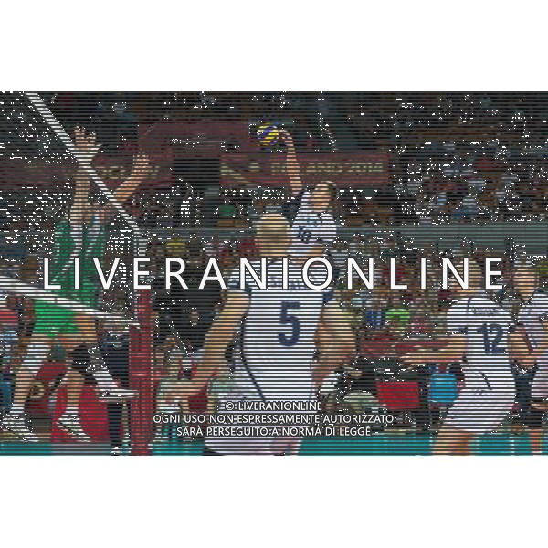 Polska Wroclaw 14 09 2014 Hala Stulecia ul. Wystawowa 1 Druga faza grupy F FIVB Mistrzostwa Swiata w pilce siatkowej mezczyzn Polska 2014 mecz pomiedzy Finlandia vs Bulgaria Na zdjeciu: Urpo Sivula finland #10 Fot: Sebastian Borowski / Newspix.pl Poland Wroclaw 14.09.2014 Century Hall st. Wystawowa 1 Second phase of group F FIVB World Championships in mens volleyball Poland 2014 game between Finland vs Bulgaria On the picture: Urpo Sivula finland #10 Photo: Sebastian Borowski / Newspix.pl --- Newspix.pl AG ALDO LIVERANI SAS ONLY ITALY *** Local Caption *** www.newspix.pl mail us: info@newspix.pl call us: 0048 022 23 22 222 --- Polish Picture Agency by Ringier Axel Springer Poland