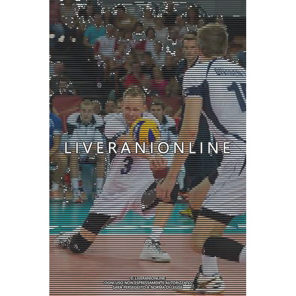Polska Wroclaw 14 09 2014 Hala Stulecia ul. Wystawowa 1 Druga faza grupy F FIVB Mistrzostwa Swiata w pilce siatkowej mezczyzn Polska 2014 mecz pomiedzy Finlandia vs Bulgaria Na zdjeciu: Mikko Esko finland #3 Fot: Sebastian Borowski / Newspix.pl Poland Wroclaw 14.09.2014 Century Hall st. Wystawowa 1 Second phase of group F FIVB World Championships in mens volleyball Poland 2014 game between Finland vs Bulgaria On the picture: Mikko Esko finland #3 Photo: Sebastian Borowski / Newspix.pl --- Newspix.pl AG ALDO LIVERANI SAS ONLY ITALY *** Local Caption *** www.newspix.pl mail us: info@newspix.pl call us: 0048 022 23 22 222 --- Polish Picture Agency by Ringier Axel Springer Poland