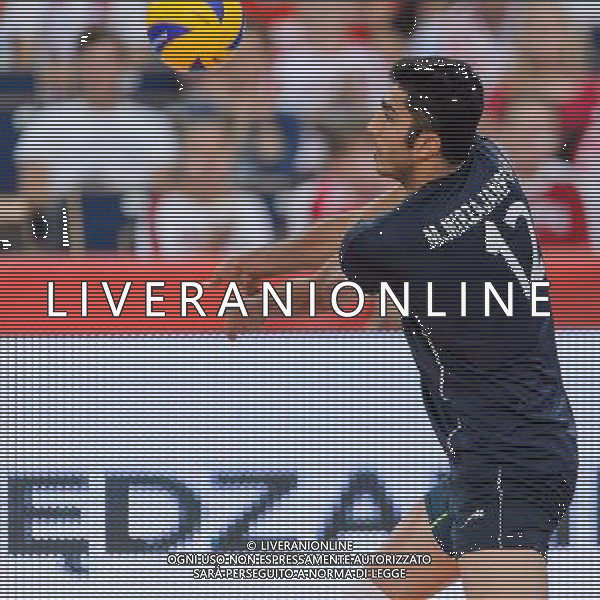 14.09.2014 - Lodz , Atlas Arena , siatkowka , Mistrzostwa Swiata 2014 , grupa E Serbia (czerwone) - Iran (czarne) , FIVB Men\'s World Championship , pool E Serbia (red) - Iran (black) N/Z Mojtaba Mirzajanpour Fot. Mariusz Palczynski / MPAimages.com / NEWSPIX.PL --- Newspix.pl AG ALDO LIVERANI SAS ONLY ITALY *** Local Caption *** www.newspix.pl mail us: info@newspix.pl call us: 0048 022 23 22 222 --- Polish Picture Agency by Ringier Axel Springer Poland