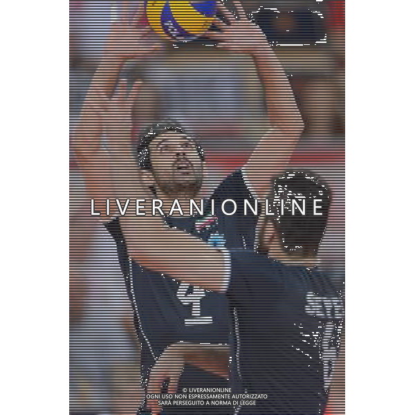 14.09.2014 - Lodz , Atlas Arena , siatkowka , Mistrzostwa Swiata 2014 , grupa E Serbia (czerwone) - Iran (czarne) , FIVB Men\'s World Championship , pool E Serbia (red) - Iran (black) N/Z Mir Saeid Marouflakrani Fot. Mariusz Palczynski / MPAimages.com / NEWSPIX.PL --- Newspix.pl AG ALDO LIVERANI SAS ONLY ITALY *** Local Caption *** www.newspix.pl mail us: info@newspix.pl call us: 0048 022 23 22 222 --- Polish Picture Agency by Ringier Axel Springer Poland