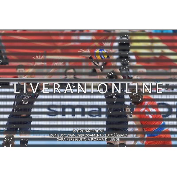 14.09.2014 - Lodz , Atlas Arena , siatkowka , Mistrzostwa Swiata 2014 , grupa E Serbia (czerwone) - Iran (czarne) , FIVB Men\'s World Championship , pool E Serbia (red) - Iran (black) N/Z Armin Tashakori , Farhad Ghaemi , Aleksandar Atanasijevic Fot. Mariusz Palczynski / MPAimages.com / NEWSPIX.PL --- Newspix.pl AG ALDO LIVERANI SAS ONLY ITALY *** Local Caption *** www.newspix.pl mail us: info@newspix.pl call us: 0048 022 23 22 222 --- Polish Picture Agency by Ringier Axel Springer Poland