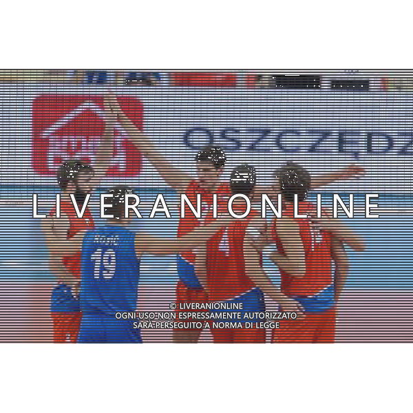 14.09.2014 - Lodz , Atlas Arena , siatkowka , Mistrzostwa Swiata 2014 , grupa E Serbia (czerwone) - Iran (czarne) , FIVB Men\'s World Championship , pool E Serbia (red) - Iran (black) N/Z Reprezentacja Serbii Fot. Mariusz Palczynski / MPAimages.com / NEWSPIX.PL --- Newspix.pl AG ALDO LIVERANI SAS ONLY ITALY *** Local Caption *** www.newspix.pl mail us: info@newspix.pl call us: 0048 022 23 22 222 --- Polish Picture Agency by Ringier Axel Springer Poland