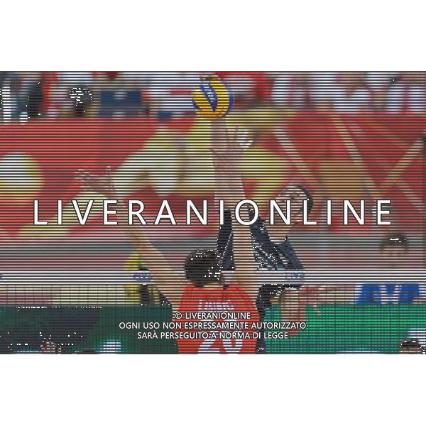 14.09.2014 - Lodz , Atlas Arena , siatkowka , Mistrzostwa Swiata 2014 , grupa E Serbia (czerwone) - Iran (czarne) , FIVB Men\'s World Championship , pool E Serbia (red) - Iran (black) N/Z Srecko Lisinac , Armin Tashakori Fot. Mariusz Palczynski / MPAimages.com / NEWSPIX.PL --- Newspix.pl AG ALDO LIVERANI SAS ONLY ITALY *** Local Caption *** www.newspix.pl mail us: info@newspix.pl call us: 0048 022 23 22 222 --- Polish Picture Agency by Ringier Axel Springer Poland