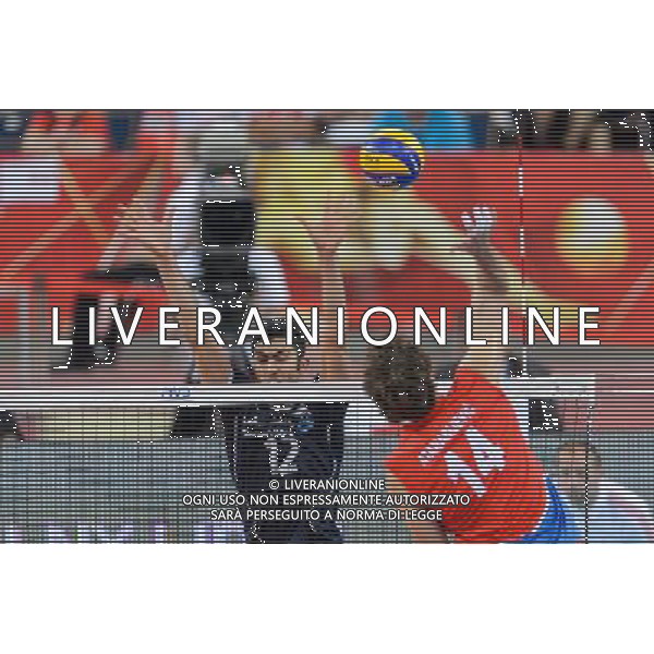 14.09.2014 - Lodz , Atlas Arena , siatkowka , Mistrzostwa Swiata 2014 , grupa E Serbia (czerwone) - Iran (czarne) , FIVB Men\'s World Championship , pool E Serbia (red) - Iran (black) N/Z Mojtaba Mirzajanpour , Aleksandar Atanasijevic Fot. Mariusz Palczynski / MPAimages.com / NEWSPIX.PL --- Newspix.pl AG ALDO LIVERANI SAS ONLY ITALY *** Local Caption *** www.newspix.pl mail us: info@newspix.pl call us: 0048 022 23 22 222 --- Polish Picture Agency by Ringier Axel Springer Poland