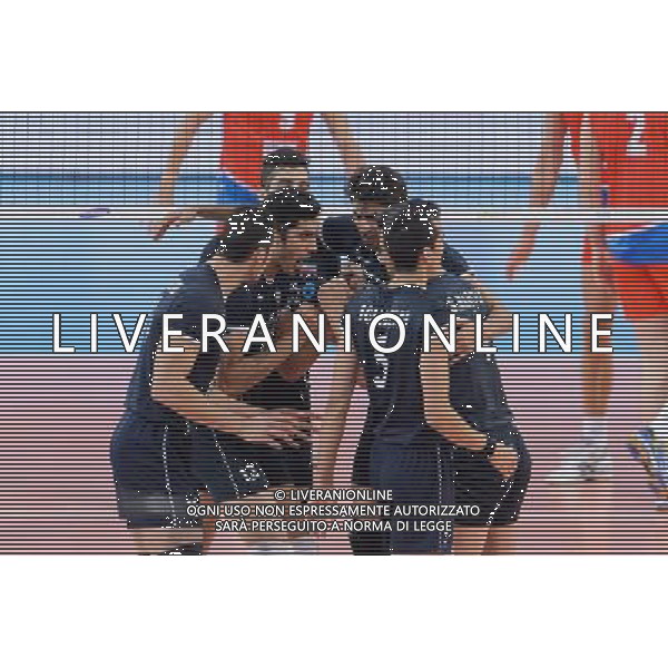 14.09.2014 - Lodz , Atlas Arena , siatkowka , Mistrzostwa Swiata 2014 , grupa E Serbia (czerwone) - Iran (czarne) , FIVB Men\'s World Championship , pool E Serbia (red) - Iran (black) N/Z Reprezentacja Iranu Fot. Mariusz Palczynski / MPAimages.com / NEWSPIX.PL --- Newspix.pl AG ALDO LIVERANI SAS ONLY ITALY *** Local Caption *** www.newspix.pl mail us: info@newspix.pl call us: 0048 022 23 22 222 --- Polish Picture Agency by Ringier Axel Springer Poland