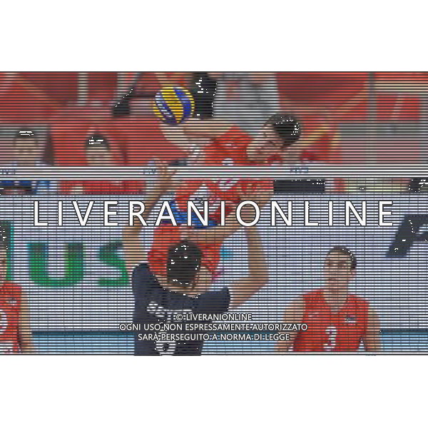 14.09.2014 - Lodz , Atlas Arena , siatkowka , Mistrzostwa Swiata 2014 , grupa E Serbia (czerwone) - Iran (czarne) , FIVB Men\'s World Championship , pool E Serbia (red) - Iran (black) N/Z Srecko Lisinac , Mousavi Eraghi Seyed Mohammad Fot. Mariusz Palczynski / MPAimages.com / NEWSPIX.PL --- Newspix.pl AG ALDO LIVERANI SAS ONLY ITALY *** Local Caption *** www.newspix.pl mail us: info@newspix.pl call us: 0048 022 23 22 222 --- Polish Picture Agency by Ringier Axel Springer Poland