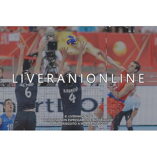 14.09.2014 - Lodz , Atlas Arena , siatkowka , Mistrzostwa Swiata 2014 , grupa E Serbia (czerwone) - Iran (czarne) , FIVB Men\'s World Championship , pool E Serbia (red) - Iran (black) N/Z Mousavi Eraghi Seyed Mohammad , Mir saeid Marouflakrani , Marko Ivovic Fot. Mariusz Palczynski / MPAimages.com / NEWSPIX.PL --- Newspix.pl AG ALDO LIVERANI SAS ONLY ITALY *** Local Caption *** www.newspix.pl mail us: info@newspix.pl call us: 0048 022 23 22 222 --- Polish Picture Agency by Ringier Axel Springer Poland