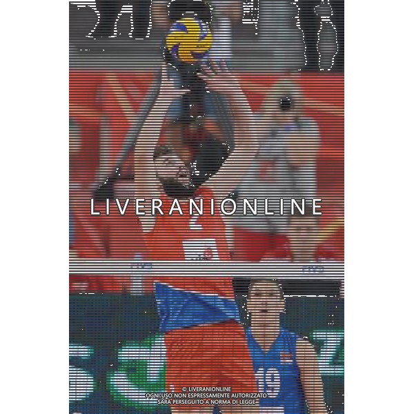 14.09.2014 - Lodz , Atlas Arena , siatkowka , Mistrzostwa Swiata 2014 , grupa E Serbia (czerwone) - Iran (czarne) , FIVB Men\'s World Championship , pool E Serbia (red) - Iran (black) N/Z Nikola Kovacevic Fot. Mariusz Palczynski / MPAimages.com / NEWSPIX.PL --- Newspix.pl AG ALDO LIVERANI SAS ONLY ITALY *** Local Caption *** www.newspix.pl mail us: info@newspix.pl call us: 0048 022 23 22 222 --- Polish Picture Agency by Ringier Axel Springer Poland