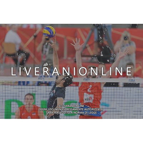 14.09.2014 - Lodz , Atlas Arena , siatkowka , Mistrzostwa Swiata 2014 , grupa E Serbia (czerwone) - Iran (czarne) , FIVB Men\'s World Championship , pool E Serbia (red) - Iran (black) N/Z Mir Saeid Marouflakrani , Uros Kovacevic Fot. Mariusz Palczynski / MPAimages.com / NEWSPIX.PL --- Newspix.pl AG ALDO LIVERANI SAS ONLY ITALY *** Local Caption *** www.newspix.pl mail us: info@newspix.pl call us: 0048 022 23 22 222 --- Polish Picture Agency by Ringier Axel Springer Poland