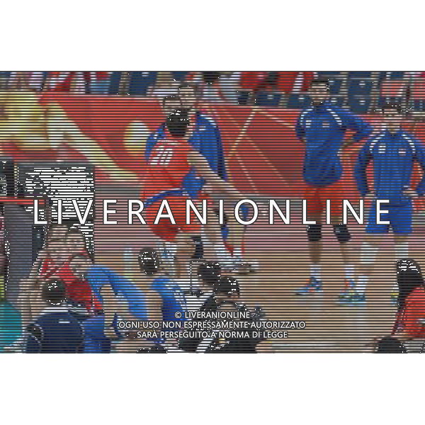 14.09.2014 - Lodz , Atlas Arena , siatkowka , Mistrzostwa Swiata 2014 , grupa E Serbia (czerwone) - Iran (czarne) , FIVB Men\'s World Championship , pool E Serbia (red) - Iran (black) N/Z Srecko Lisinac Fot. Mariusz Palczynski / MPAimages.com / NEWSPIX.PL --- Newspix.pl AG ALDO LIVERANI SAS ONLY ITALY *** Local Caption *** www.newspix.pl mail us: info@newspix.pl call us: 0048 022 23 22 222 --- Polish Picture Agency by Ringier Axel Springer Poland