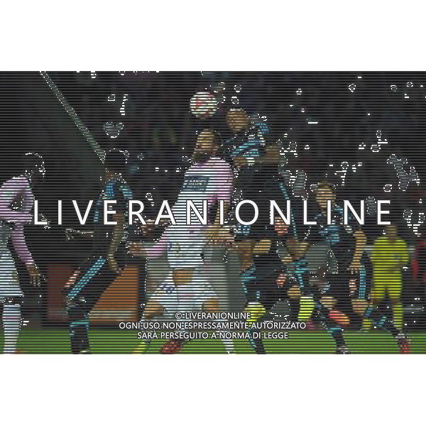 Gael GIVET / Andre AYEW - 14.09.2014 - Evian Thonon / Marseille - 5eme journee de Ligue 1 Photo : Jean Paul Thomas / Icon Sport /Agenzia Aldo Liverani sas - ITALY ONLY - EDITORIAL USE ONLY