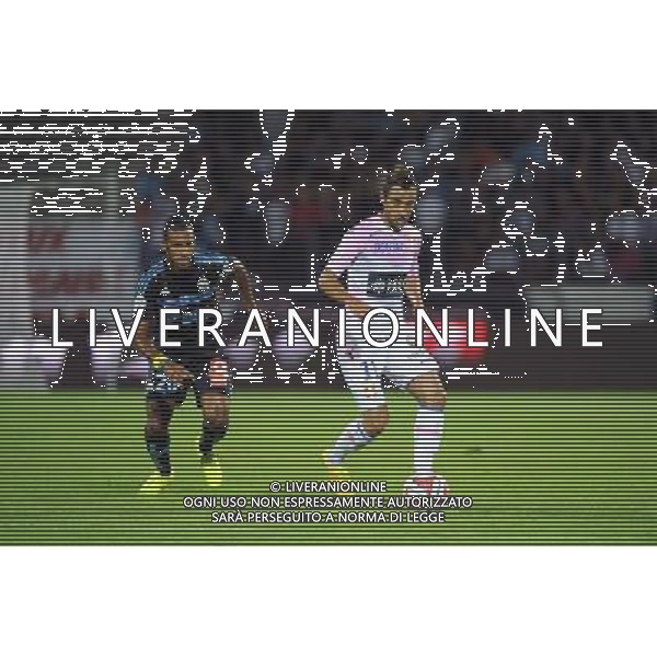 Alaixys ROMAO / Fabien CAMUS - 14.09.2014 - Evian Thonon / Marseille - 5eme journee de Ligue 1 Photo : Jean Paul Thomas / Icon Sport /Agenzia Aldo Liverani sas - ITALY ONLY - EDITORIAL USE ONLY