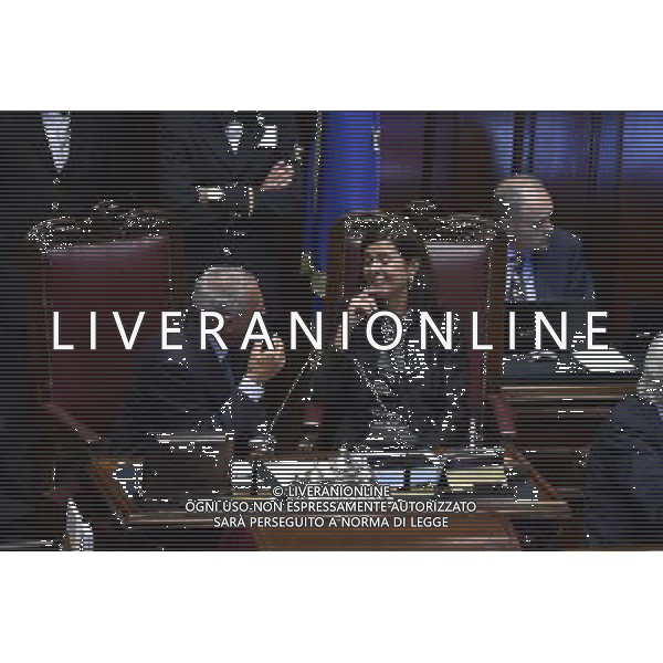 Seduta Comune per l\'Elezione del CSM alla Camera Roma 15 settembre 2014 nella foto Piero Grasso con Laura Boldrini ©Corradetti/Agenzia Aldo Liverani sas