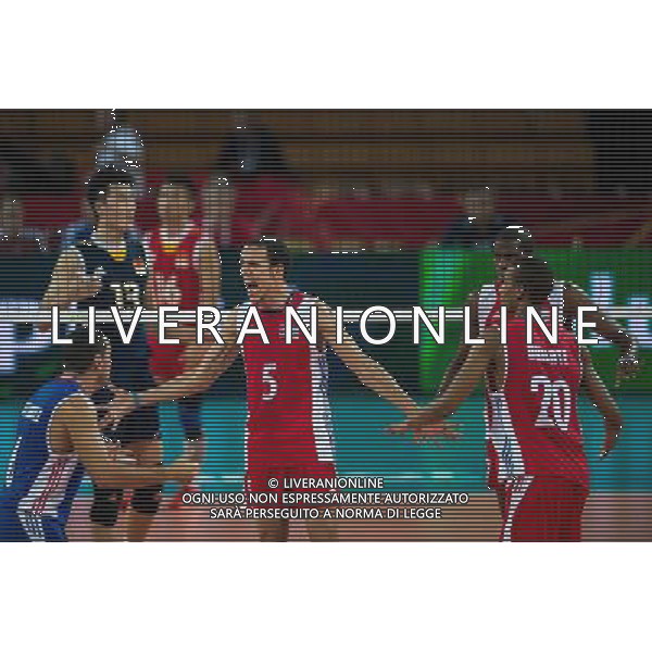 Polska Wroclaw 14 09 2014 Hala Stulecia ul. Wystawowa 1 Druga faza grupy F FIVB Mistrzostwa Swiata w pilce siatkowej mezczyzn Polska 2014 mecz pomiedzy Kuba vs Chiny Na zdjeciu: Keibel Gutierrez Torna cuba #6 Leandro Macias Infante cuba #5 radosc Fot: Sebastian Borowski / Newspix.pl Poland Wroclaw 14.09.2014 Century Hall st. Wystawowa 1 Second phase of group F FIVB World Championships in mens volleyball Poland 2014 game between Cuba vs China On the picture: Keibel Gutierrez Torna cuba #6 Leandro Macias Infante cuba #5 gladness Photo: Sebastian Borowski / Newspix.pl --- Newspix.pl /Agenzia Aldo Liverani sas - ITALY ONLY - Cuba vs Cina Campionati Mondiali Volley maschile FIVB pallavolo Polonia 2014 *** Local Caption *** www.newspix.pl mail us: info@newspix.pl call us: 0048 022 23 22 222 --- Polish Picture Agency by Ringier Axel Springer Poland