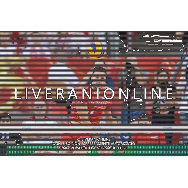 14.09.2014 - Lodz , Atlas Arena , siatkowka , Mistrzostwa Swiata 2014 , grupa E Polska (biale) - Francja (czerwone) , FIVB Men\'s World Championship , pool E Poland (white) - France (red) N/Z Antonin Rouzier Fot. Mariusz Palczynski / MPAimages.com / NEWSPIX.PL --- Newspix.pl /Agenzia Aldo Liverani sas - ITALY ONLY - Polonia - Francia Campionati Mondiali Volley maschile FIVB pallavolo Polonia 2014 *** Local Caption *** www.newspix.pl mail us: info@newspix.pl call us: 0048 022 23 22 222 --- Polish Picture Agency by Ringier Axel Springer Poland